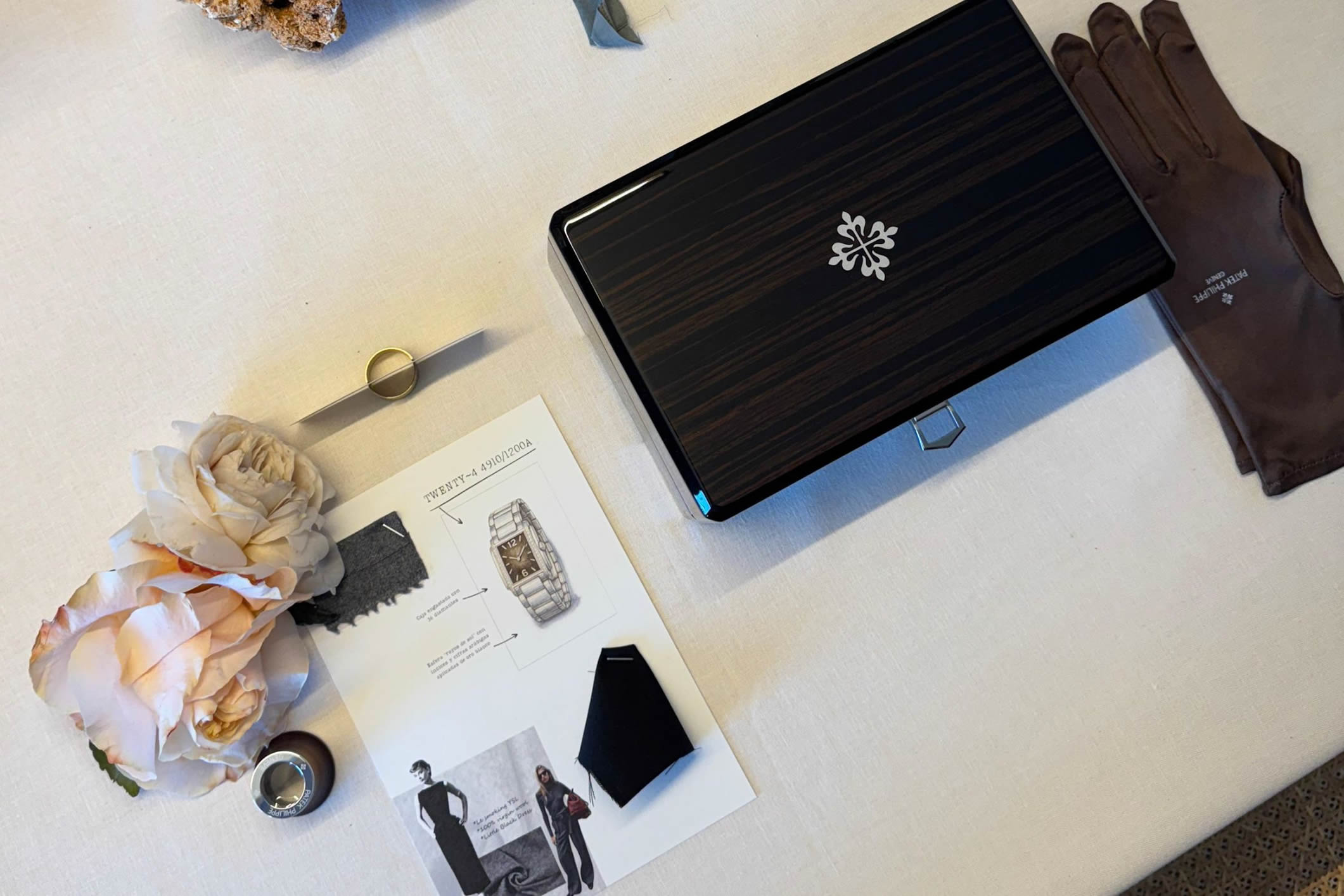 Detalle de mesa en el brunch de Relojería Alemana con Patek Philippe