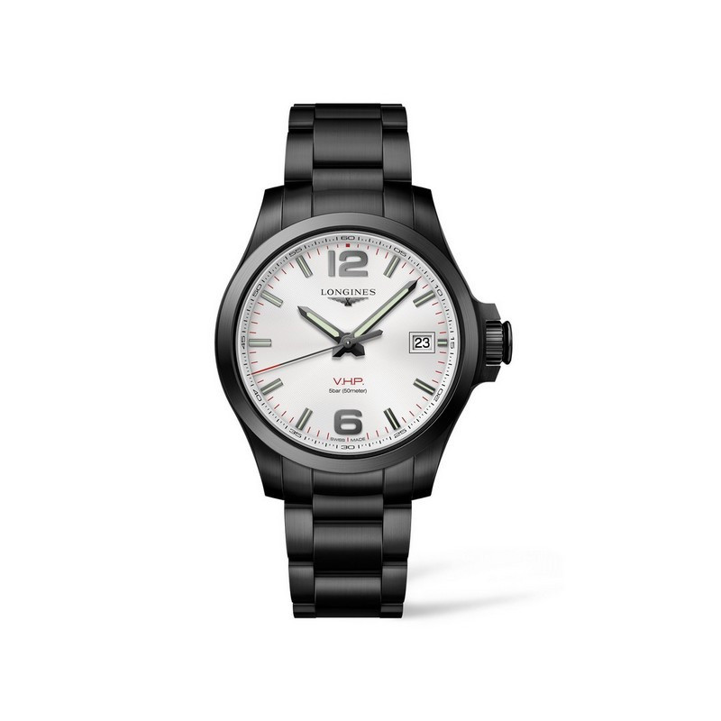 Reloj para el cambio de hora: Longines Conquest VHP en acero con esfera plateada