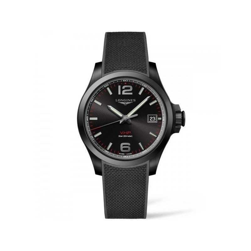 Reloj para el cambio de hora: Longines Conquest VHP con esfera negra y calendario perpetuo