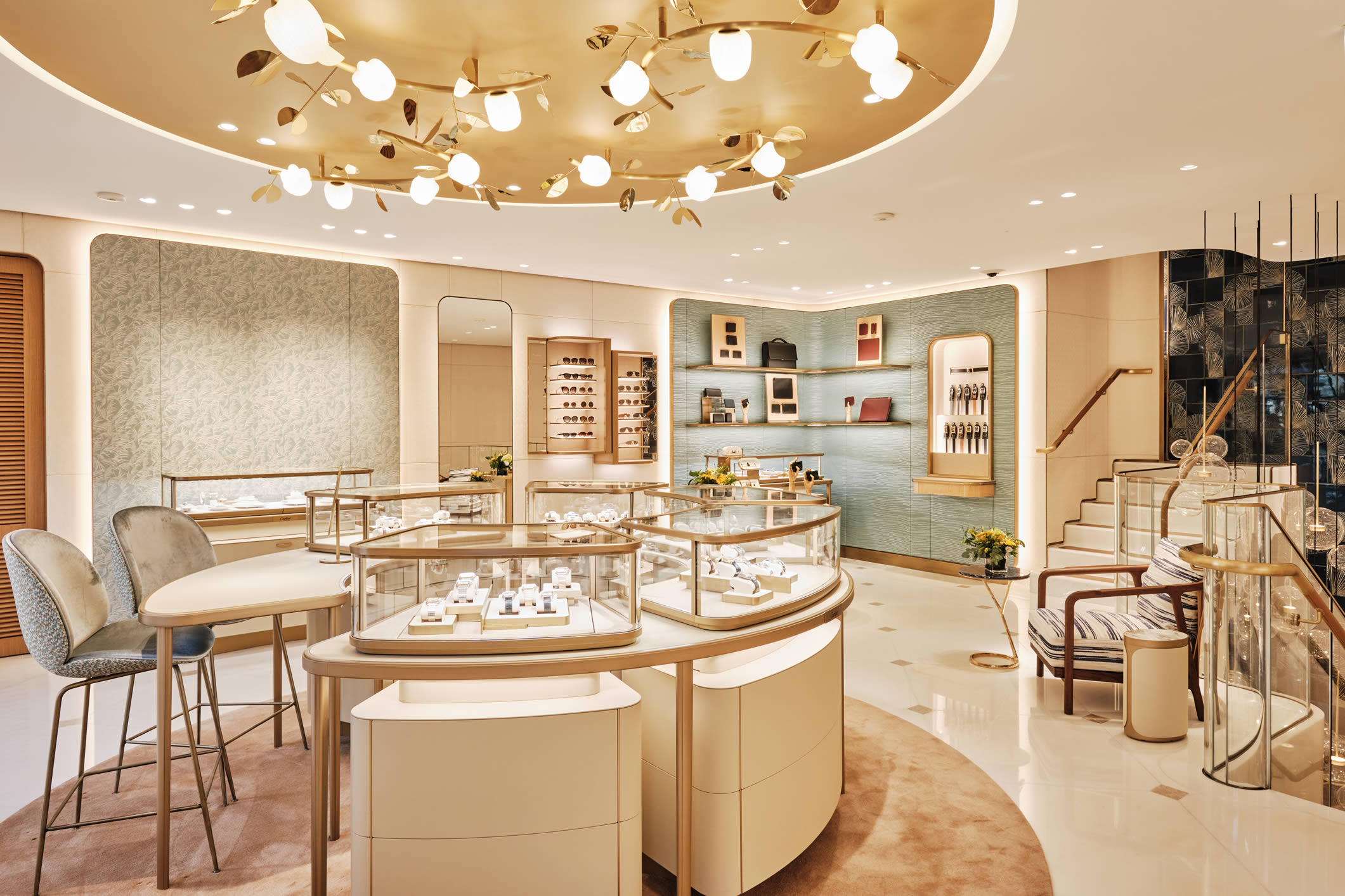 La boutique de Cartier cuenta con dos plantas y espacio VIP para eventos especiales
