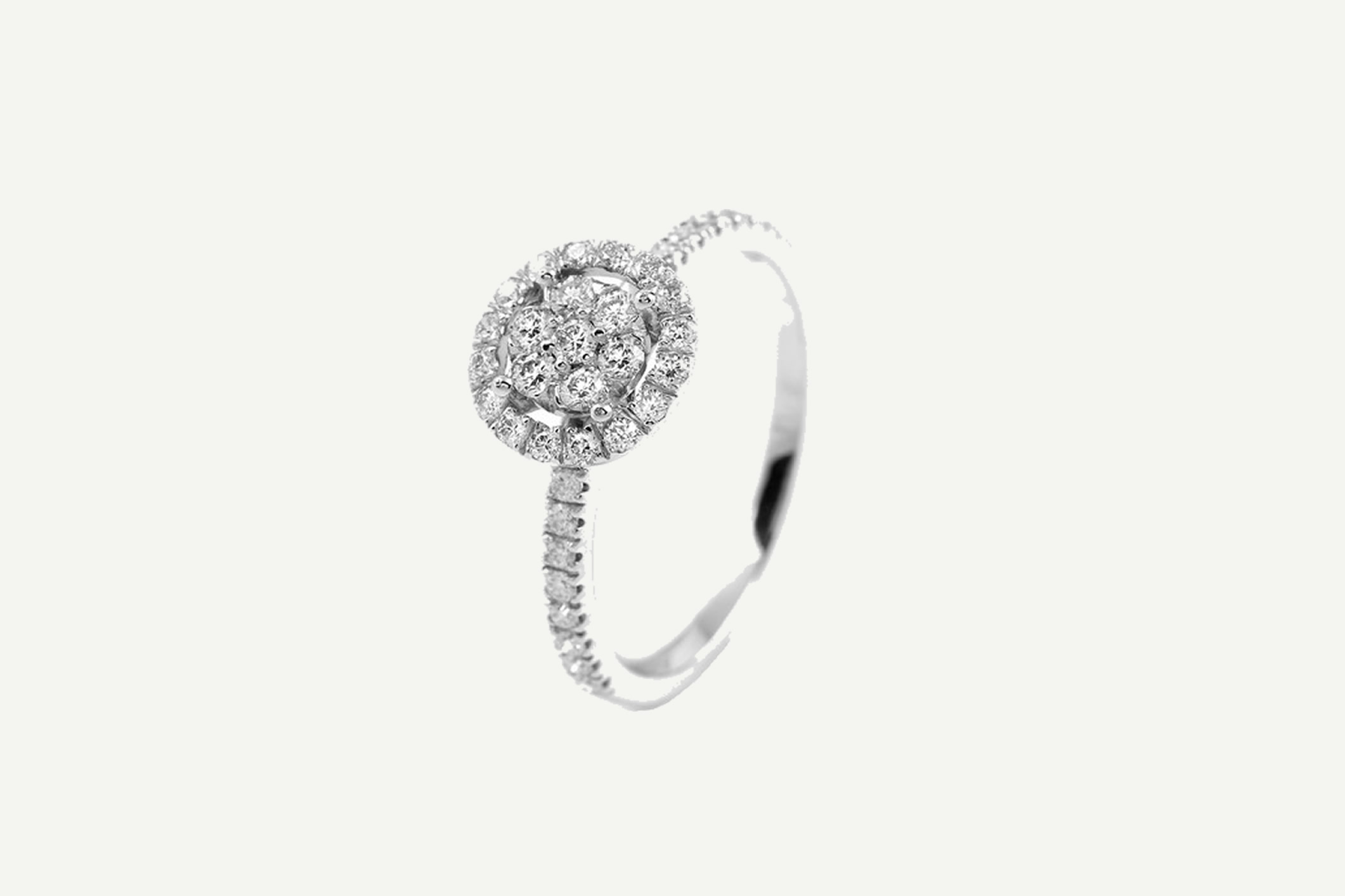 Ring in white gold and diamonds from the Setenta y Nueve collection