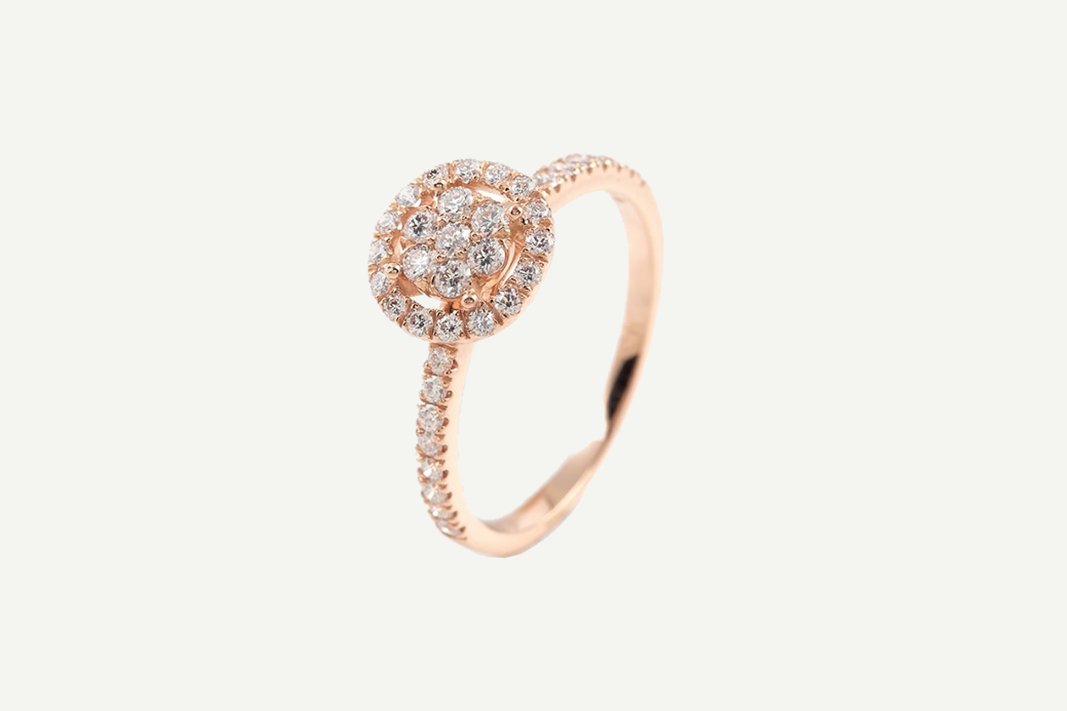 Rose gold ring with diamonds from the Setenta y Nueve collection
