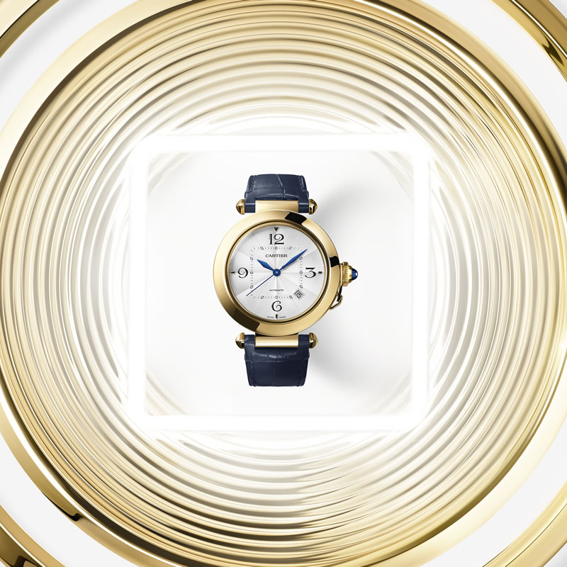 Cartier Novelties for 2020: Pasha yellow gold watch with leather strap