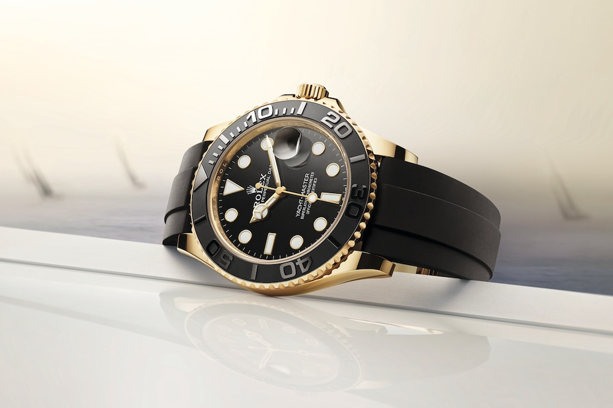 New Yacht-Master 42 2022 in yellow gold with Oysterflex bracelet