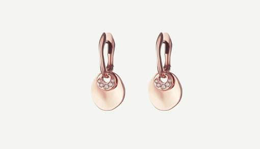 Earrings in rose gold with diamonds by the Setenta y Nueve jewellery firm