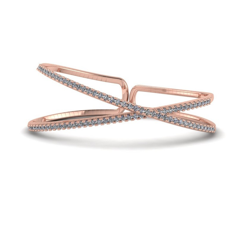 Rose gold bracelet with 74 brilliant-cut diamonds by Setenta y Nueve