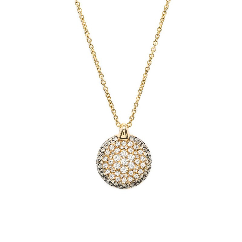 Trends for AW 2020: rose gold pendant necklace with brilliant-cut diamonds by Setenta y Nueve