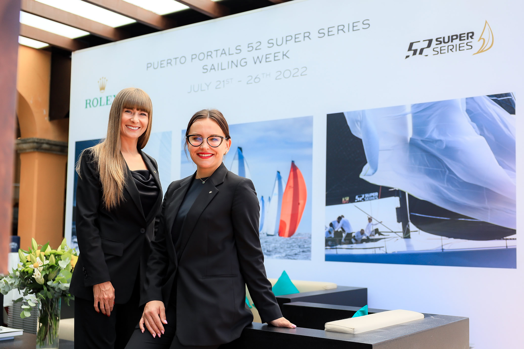 Lenka Janosikova y Olena Sergyeyeva, equipo de Puerto Portals que acoge la 52 Super Series, patrocinada por Rolex