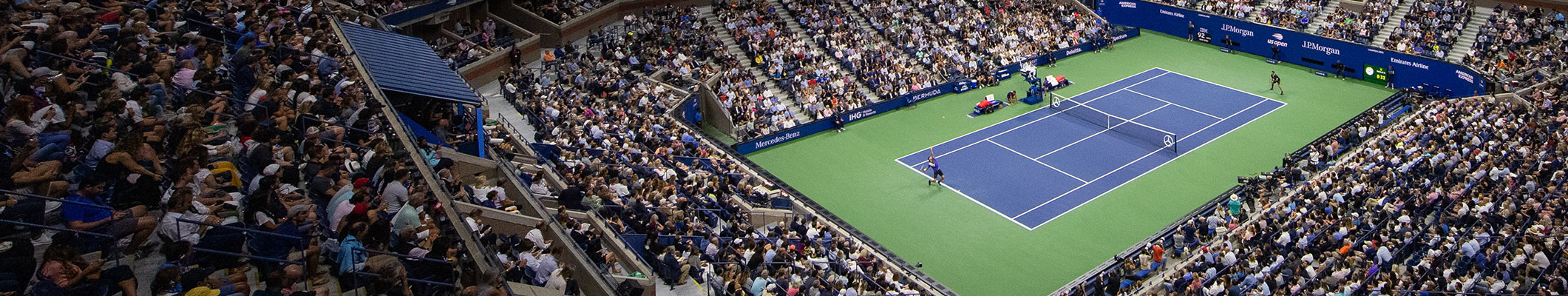 Pista de competición del US Open, patrocinado por Rolex