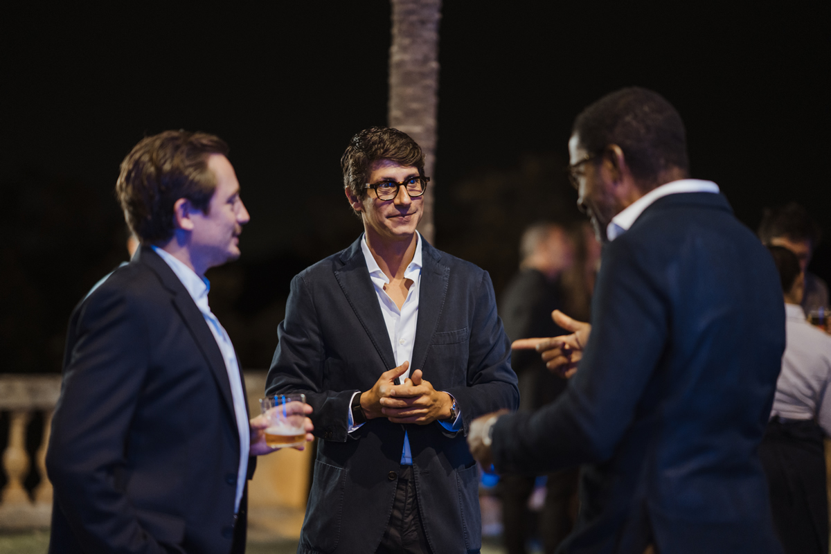 Pablo Fuster, a member of the fourth generation leading Relojería Alemana, mingling with guests during the exclusive night at Finca Son Togores