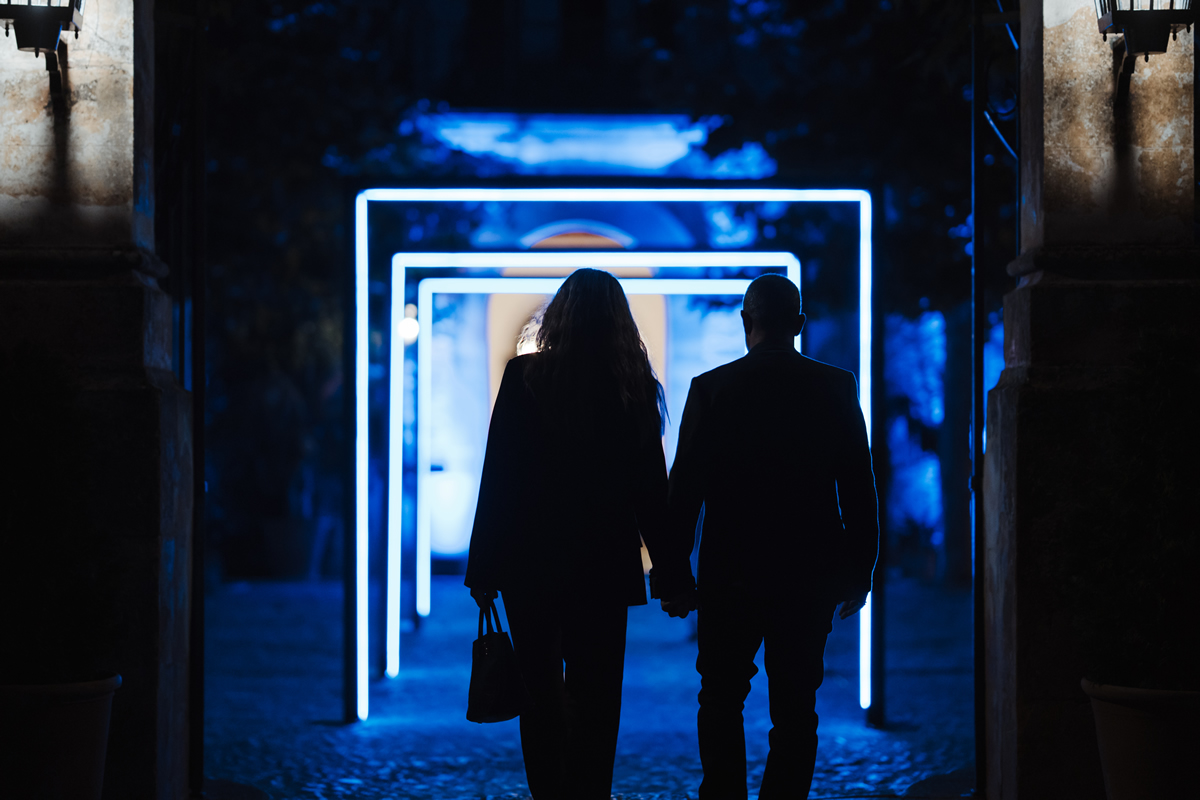 Guests at the entrance to the event, organized by Relojería Alemana at Finca Son Togores, to showcase the new Cubitus watches by Patek Philippe