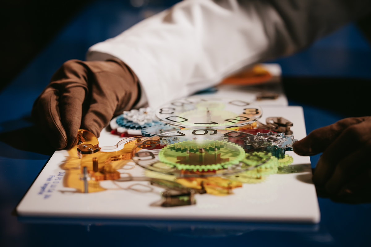 A close-up of the hands of Ramón Villar, Patek Philippe's watch technician