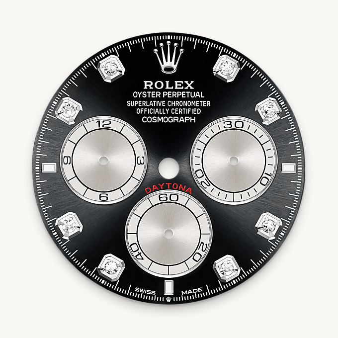 Rolex Cosmograph Daytona, Bright black and steel dial