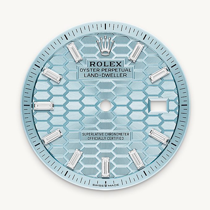 Rolex Land-Dweller 36, Esfera azul glaciar