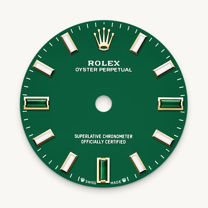 Rolex Oyster Perpetual 28, Esfera green stone