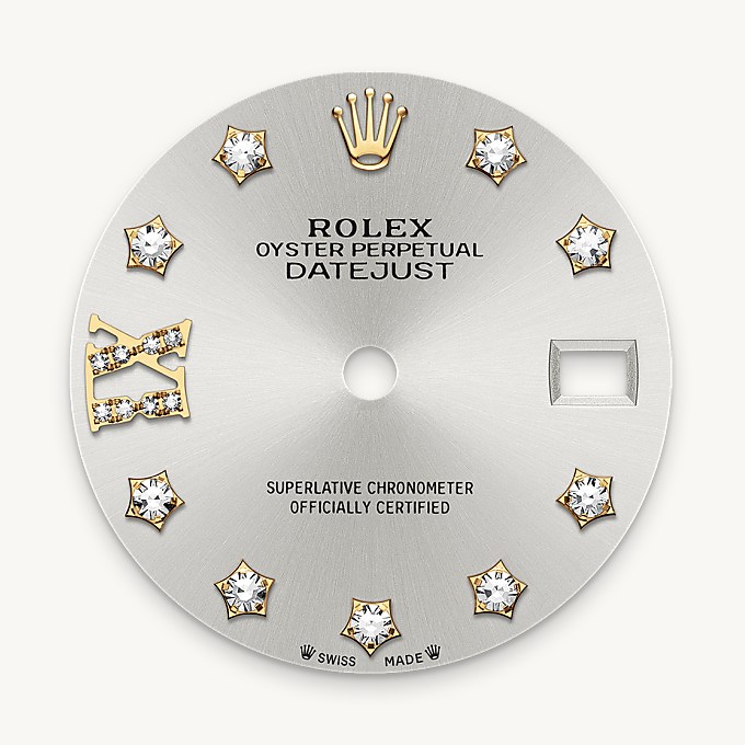 Rolex Lady-Datejust, Esfera plateada