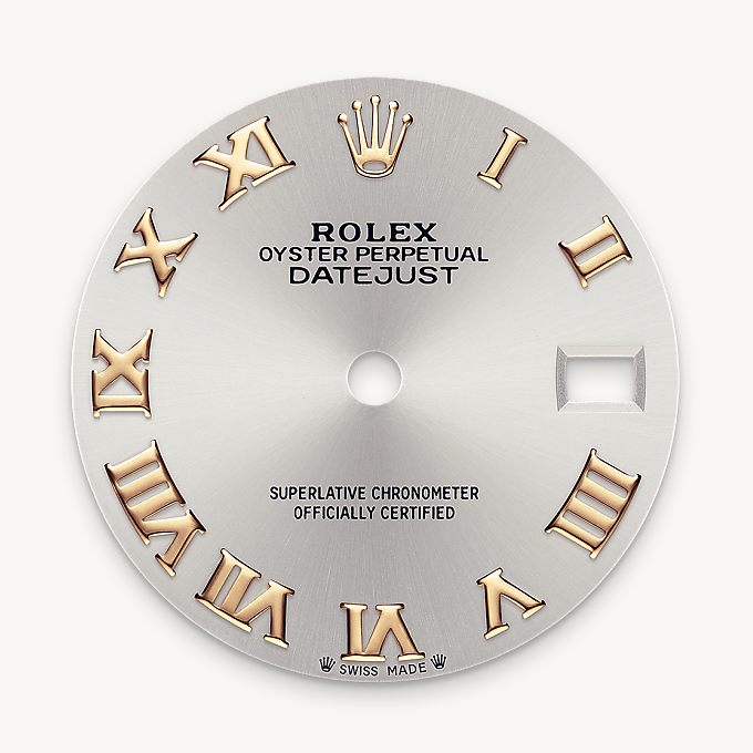 Rolex Lady-Datejust, Esfera plateada