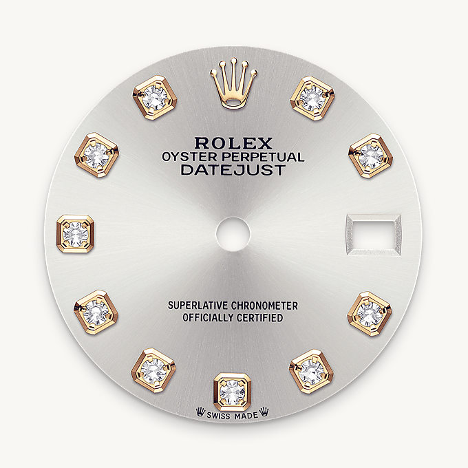 Rolex Lady-Datejust, Esfera plateada