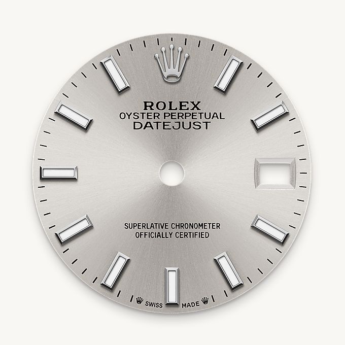 Rolex Lady-Datejust, Esfera plateada