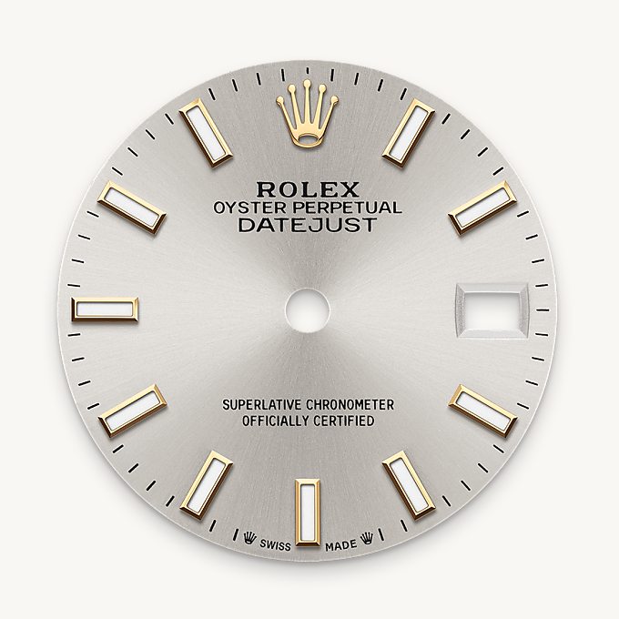 Rolex Lady-Datejust, Esfera plateada