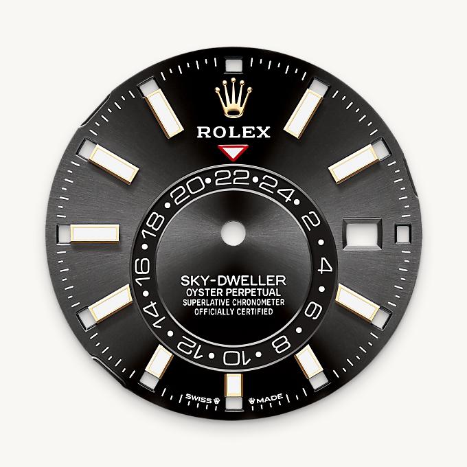 Rolex Sky-Dweller, Bright black dial
