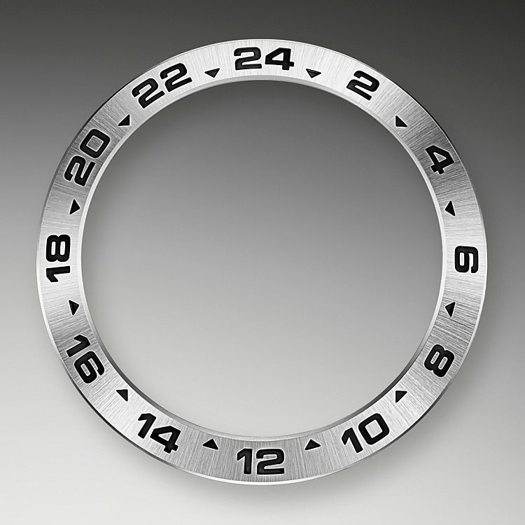 Bisel 24 horas Reloj Rolex Explorer II de acero Oystersteel y esfera blanca en Relojería Alemana
