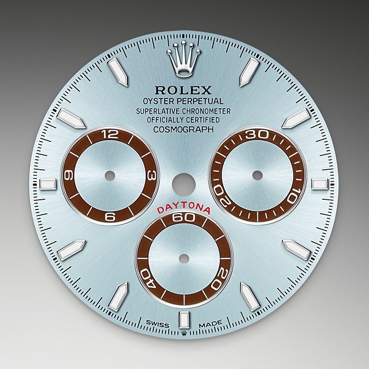  Esfera azul glaciar Rolex Cosmograph Daytona platino en Relojería Alemana
