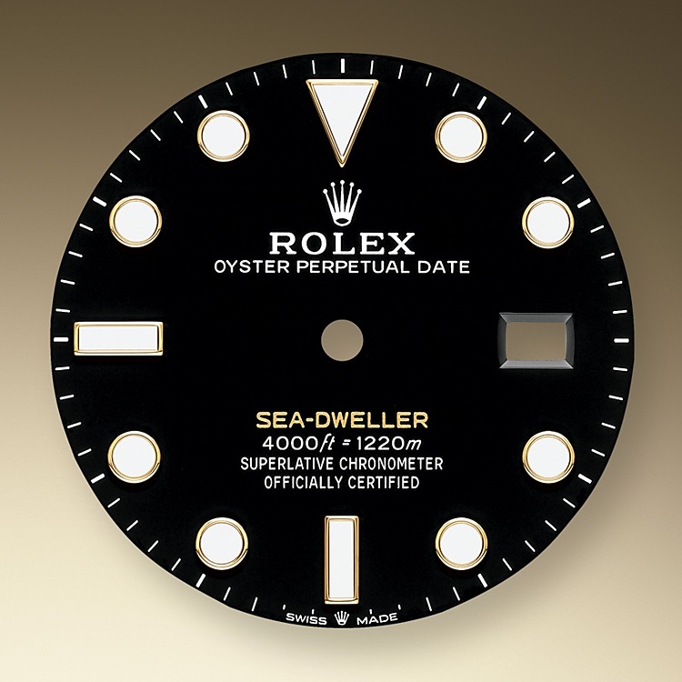 Esfera negra Rolex Sea-Dweller Amarillo en Relojería Alemana