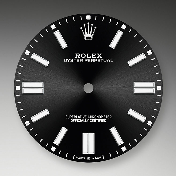 Bright black dial Rolex Oyster Perpetual 41 in Relojería Alemana