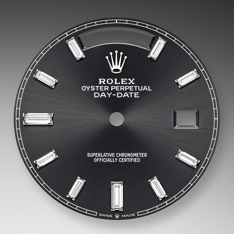 Esfera negro vivo Rolex Day-Date 40 en Relojería Alemana