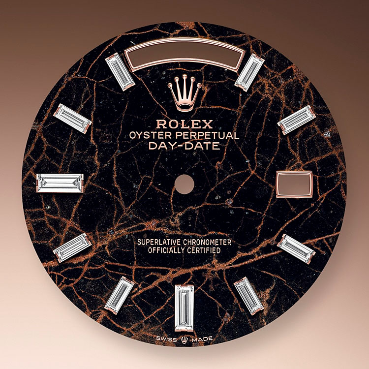 Dial eisenkiesel Rolex Day-Date 40 in Relojería Alemana