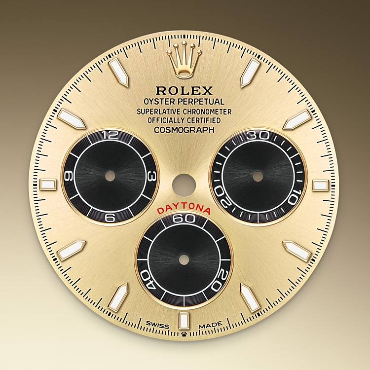  Golden and bright black dial  Rolex Cosmograph Daytona yellow gold in Relojería Alemana