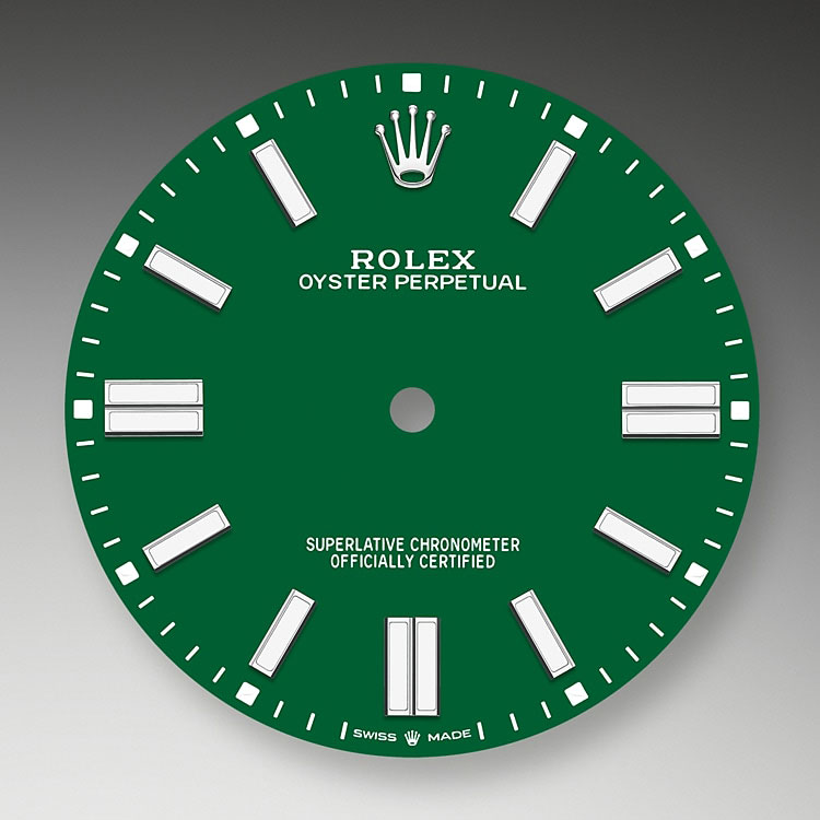 Esfera verde Rolex Oyster Perpetual 41 en Relojería Alemana