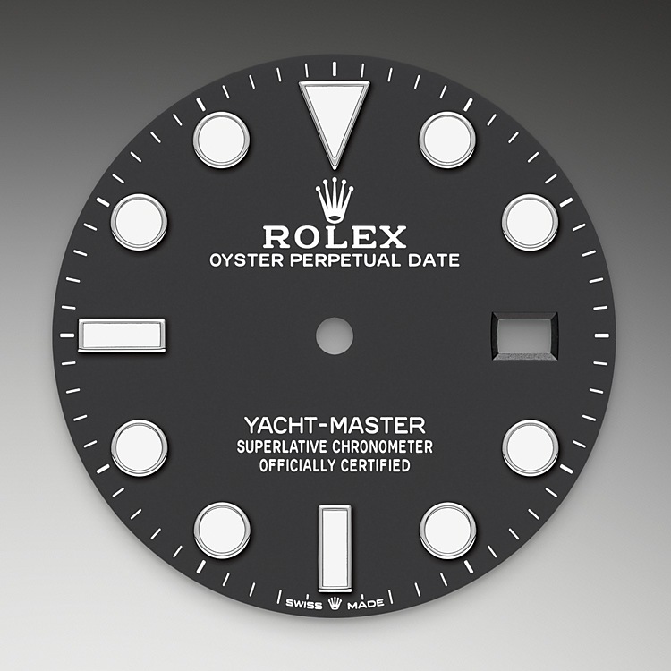 Escala taquimétricar Rolex Yacht-Master titanio RLX y esfera negra en Relojería Alemana