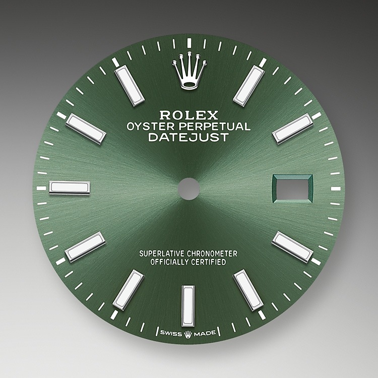 Esfera Rolex Datejust 36 acero Oystersteel, oro blanco y esfera verde menta en Relojería Alemana
