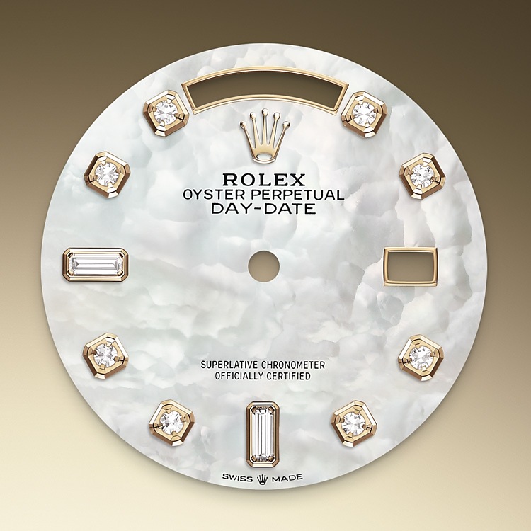 Escala taquimétricar Rolex Day-Date oro amarillo y diamantes en Relojería Alemana