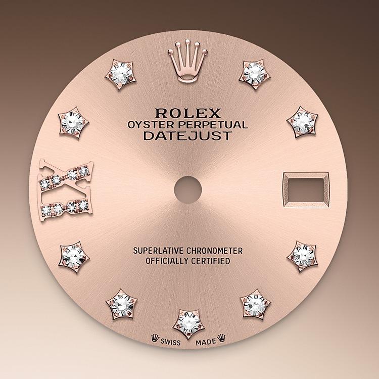 Rosé-colour dial set with diamonds Rolex Lady-Datejust in Relojería Alemana