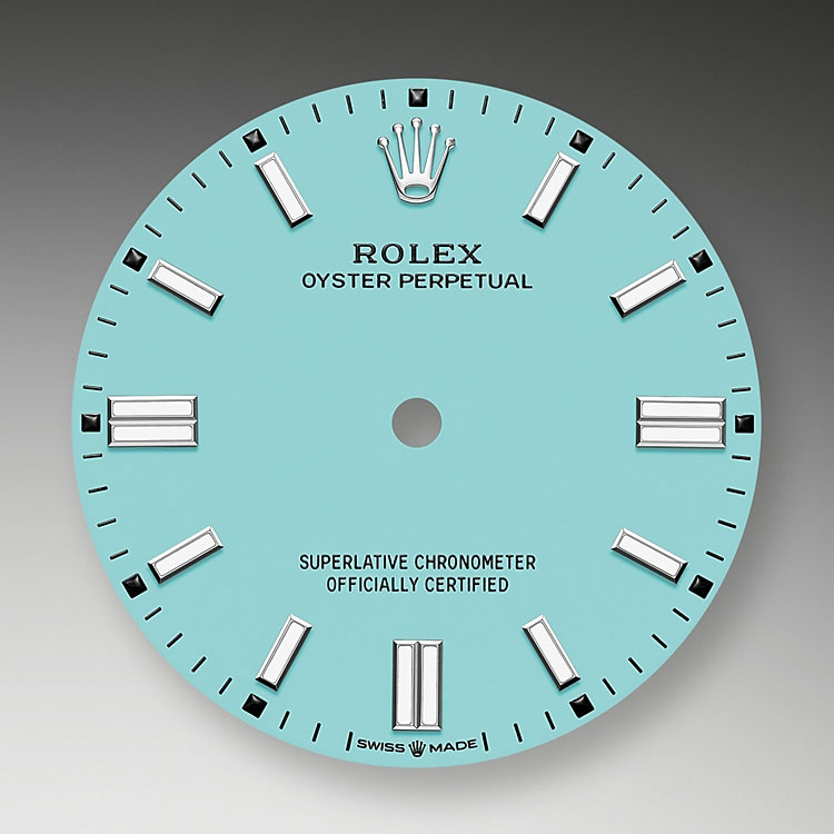 Esfera color azul turquesa Rolex Oyster Perpetual 28 en Relojería Alemana
