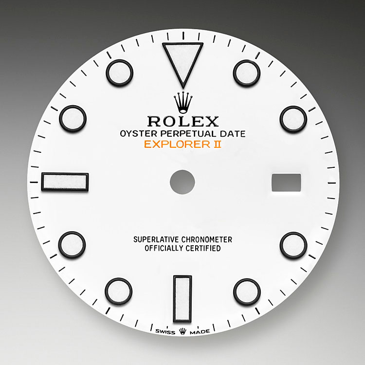 Esfera blanca Reloj Rolex Explorer II en Relojería Alemana