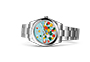 Rolex Oyster Perpetual Oystersteel and TURQUOISE BLUE DIAL, Celebration motif in Relojería Alemana