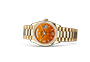 Rolex Day-Date de oro amarillo y diamantes y esfera Cornalina engastada de diamantes en Relojería Alemana