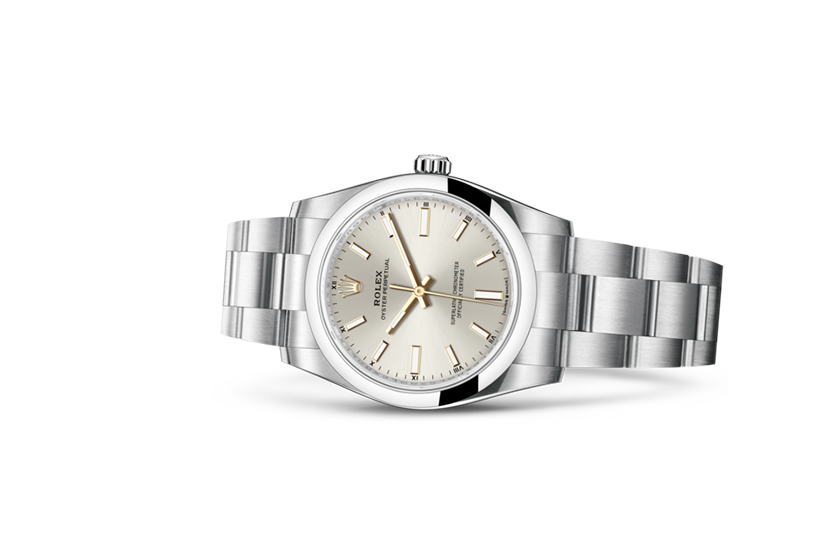  Rolex watch Oyster Perpetual 34 Oystersteel and silver dial in Relojería Alemana 