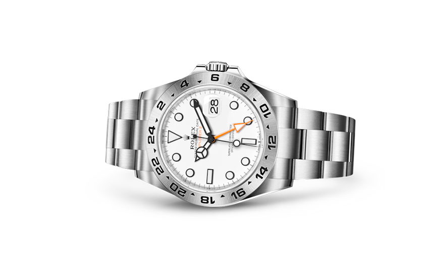 Rolex watch Explorer II Oystersteel and White Dial in Relojería Alemana