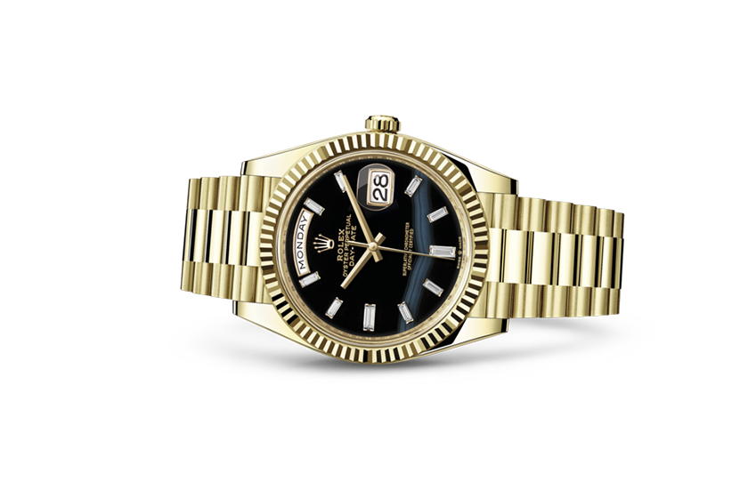  Rolex Day-Date 40 yellow gold and Onyx set with diamonds dial  in Relojería Alemana 