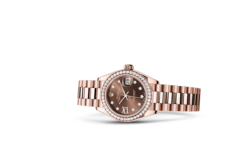 Reloj Rolex Lady-Datejust oro Everose y diamantes y esfera chocolate engastada de diamantes en Relojería Alemana