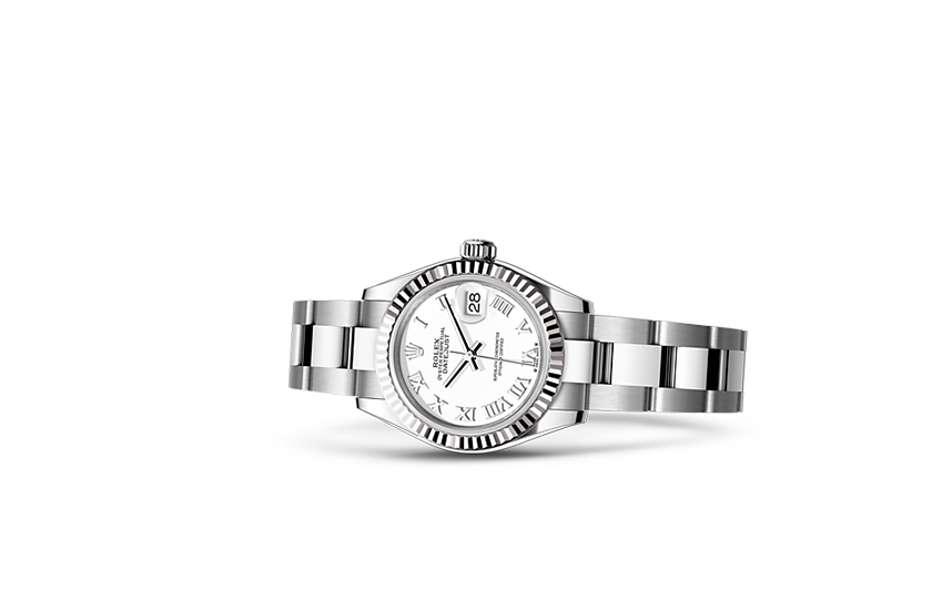 Reloj Rolex Lady-Datejust acero Oystersteel y oro blanco, y esfera blanca en Relojería Alemana