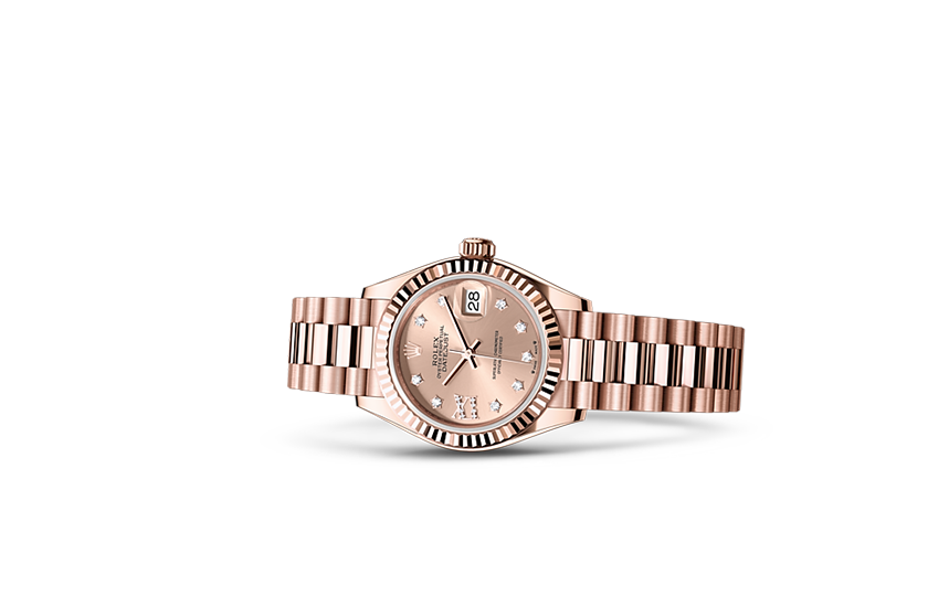 Reloj Rolex Lady-Datejust oro Everose, y esfera color «rosé» engastada de diamantes en Relojería Alemana