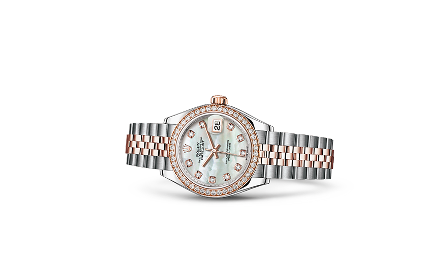 Reloj Rolex Lady-Datejust acero Oystersteel, oro Everose y diamantes, y esfera Nácar blanco engastada de diamantes en Relojería Alemana
