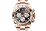 Rolex Cosmograph Daytona 18 CT Everose gold and vivid black dial and Sundust set with diamonds in Relojería Alemana