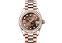 Rolex Lady-Datejust Everose gold and diamonds and  chocolate dial set with diamonds  in Relojería Alemana